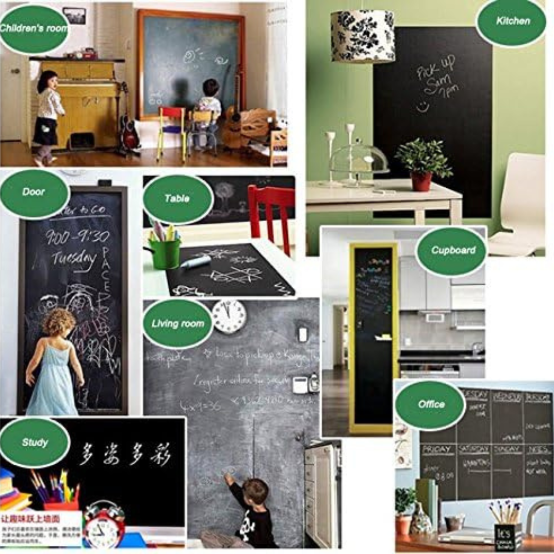 Chalkboard Wallpaper Blackboard Stick and Peel: Classroom Chalk Board Paint Self Adhesive Wall Paper Removable Blackboard Stickers Chalkboard