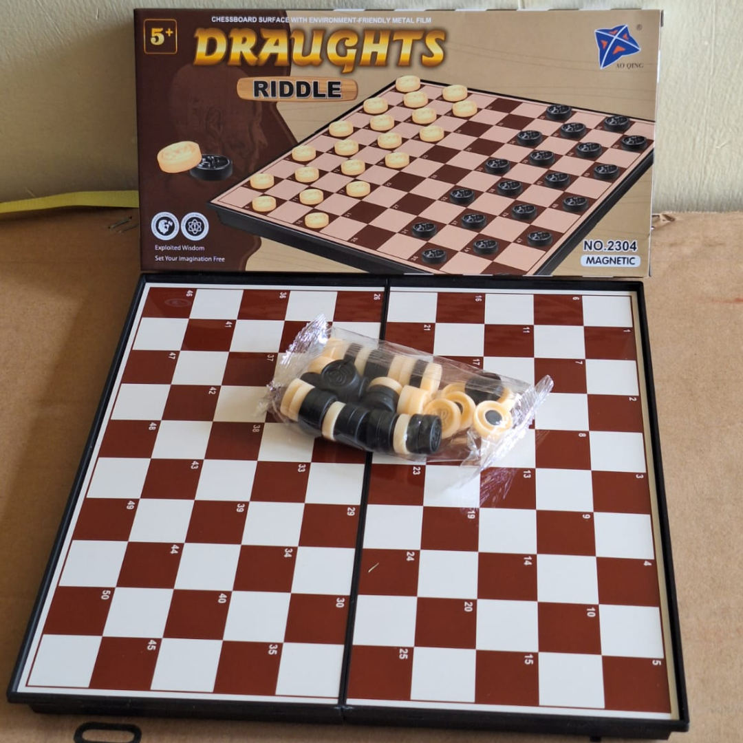 Draughts Game Set for Kids and Families - Classic Checkers