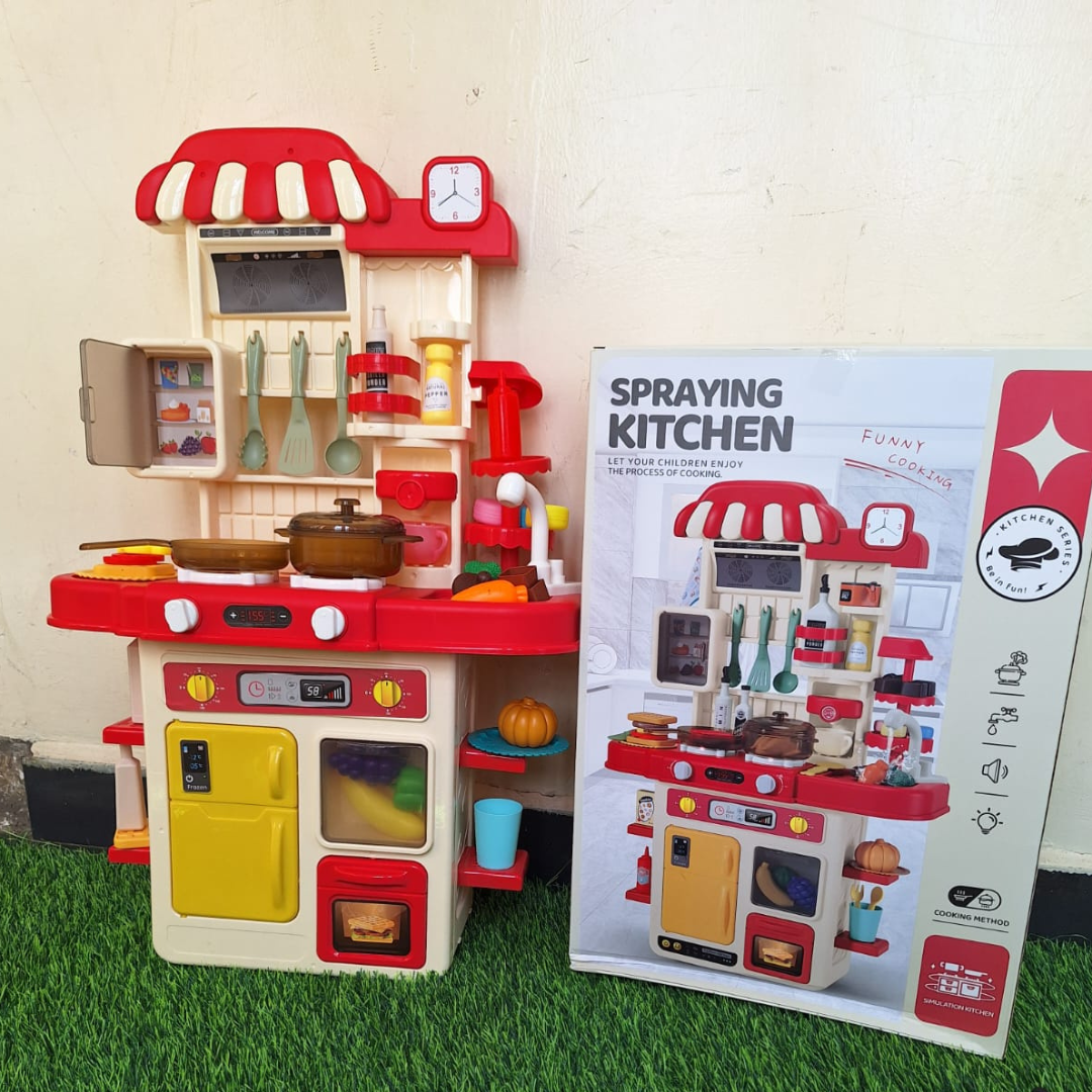 48 Pcs Kitchen Playset for Kids Play Kitchen  Sink Toy Kitchen Accessories, Pretend Food Toys Kitchen