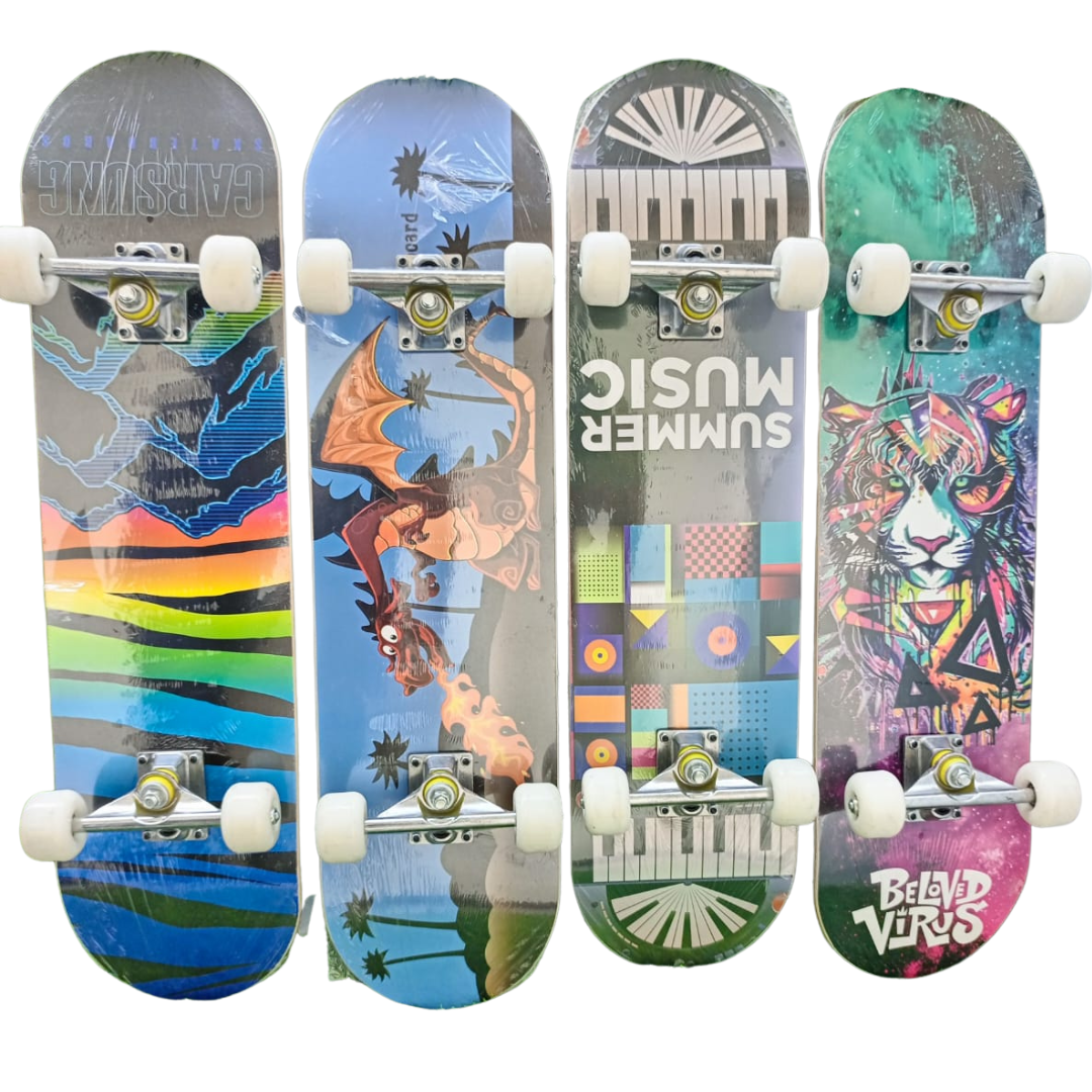 Vibrant Skateboard for Kids with Unique Graphic Design and Durable Build