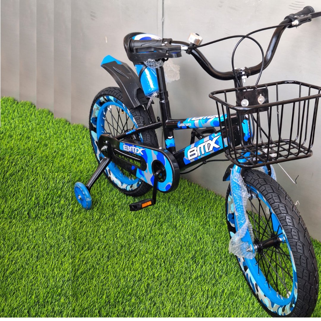 Blue Camo BMX Bike for Kids with Training Wheels - Children's Bicycle in Kenya