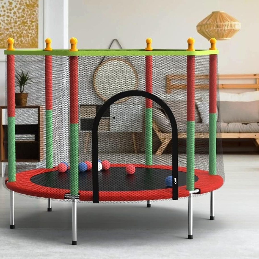 4ft Trampoline, Small Mini Trampoline for Kids with Enclosure - Indoor Trampoline for Toddlers