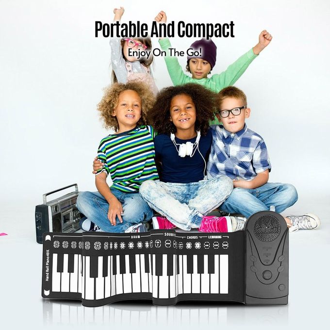 Roll-Up Piano for Kids & Beginners - Foldable Portable 49-Key Electronic Keyboard with Sound Effects in Kenya