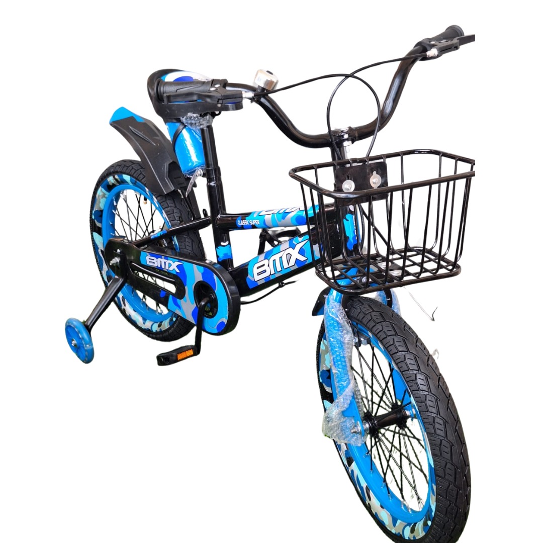 Blue Camo BMX Bike for Kids with Training Wheels - Children's Bicycle in Kenya