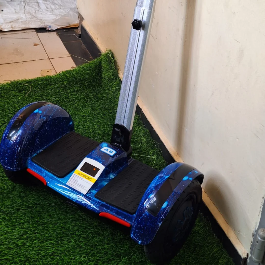 10.5 Inch Self Balancing Hoverboard With Adjustable Handle Stand - For Kids & Adults