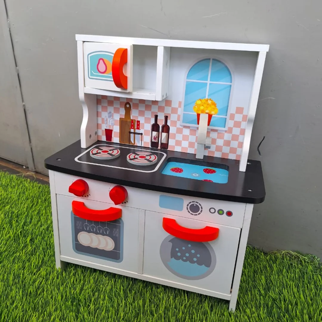 Wooden Kitchen Set for Kids - Pretend Play Toy Set