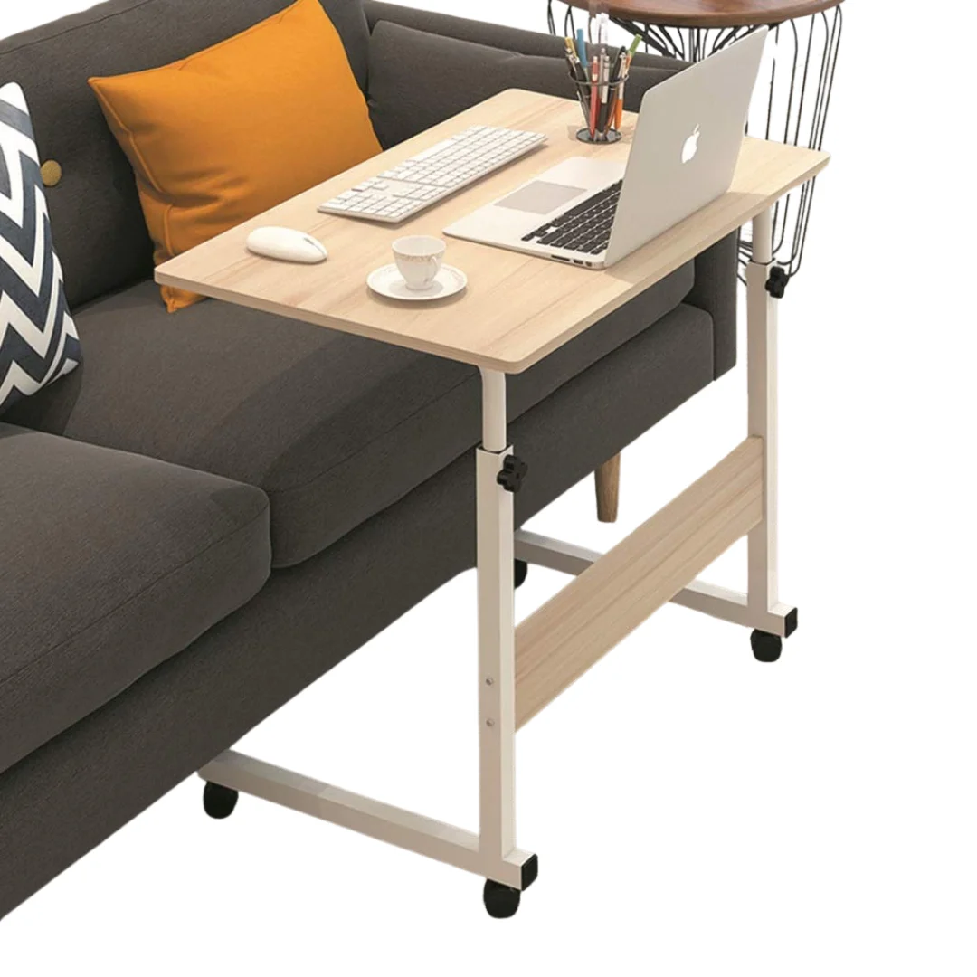 Adjustable Side Table - Coffee Table L-Shaped Bedside Table Simple End Table Removable Tray Table Liftable Computer Desk Tabletop Spacious