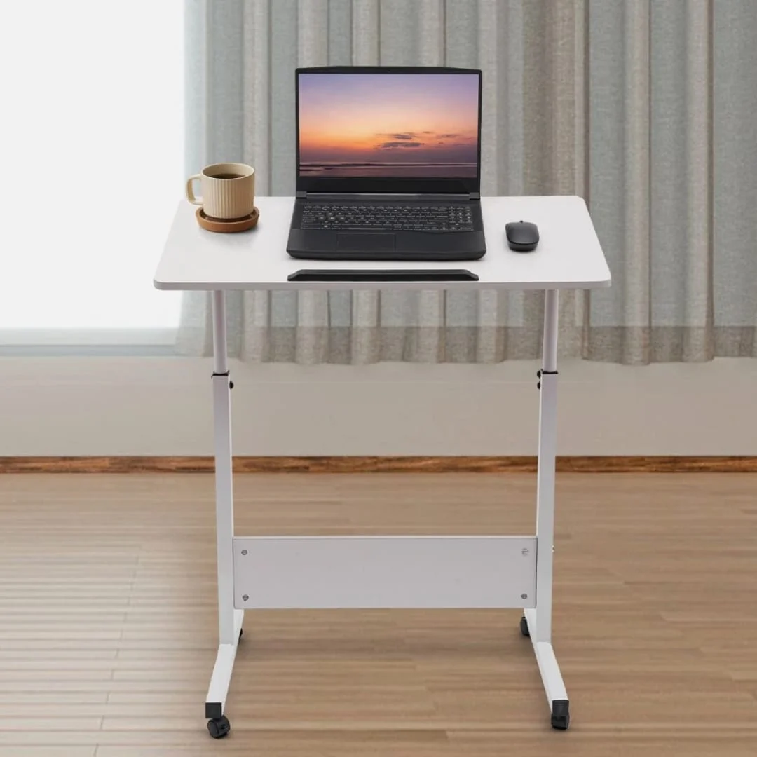 Laptop Stand Adjustable Table, Bedside Side Table - Foldable & Adjustable Table for Laptop, Reading & Coffee