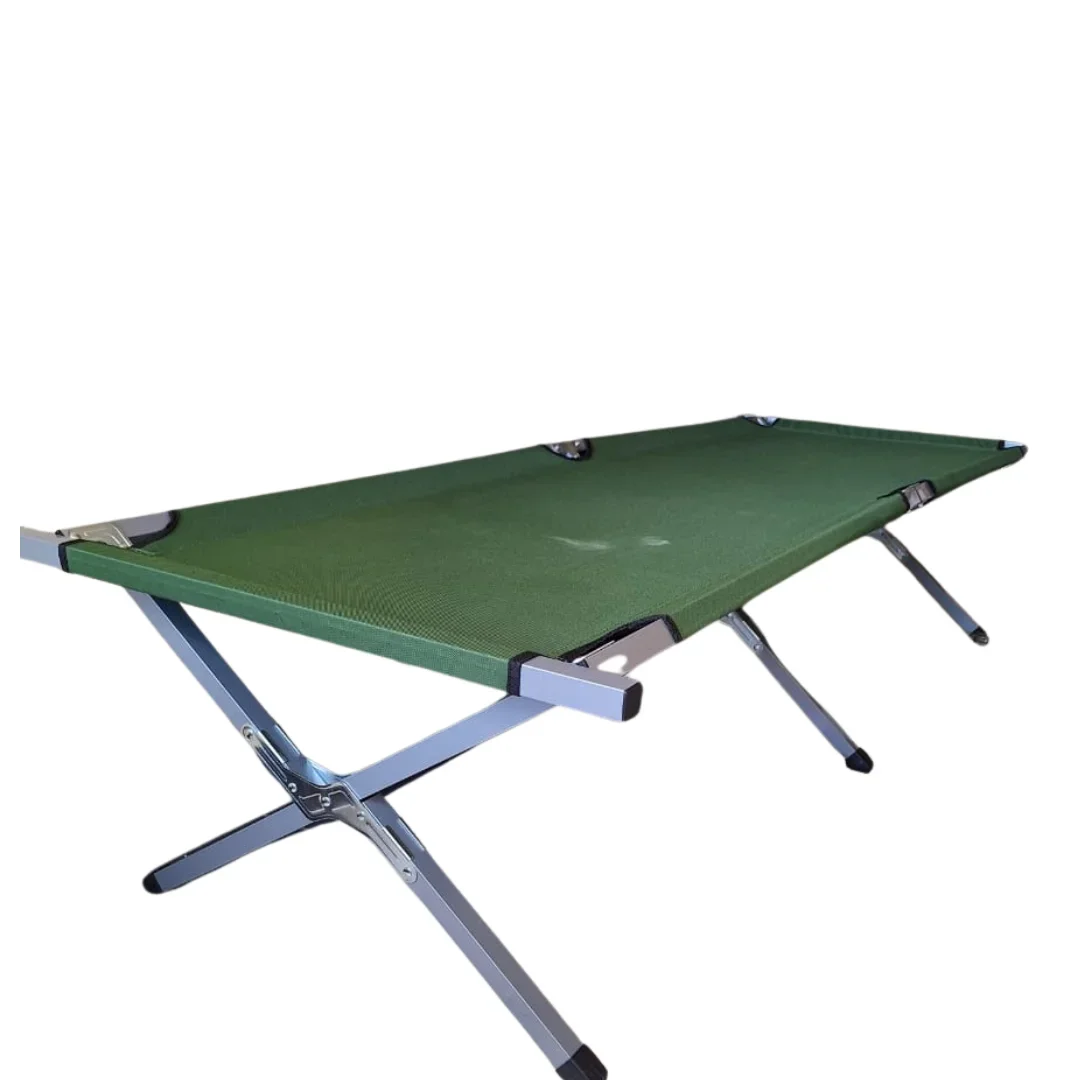 Foldable Camping Bed with Bag | Portable and Lightweight Aluminium Bed for Outdoors