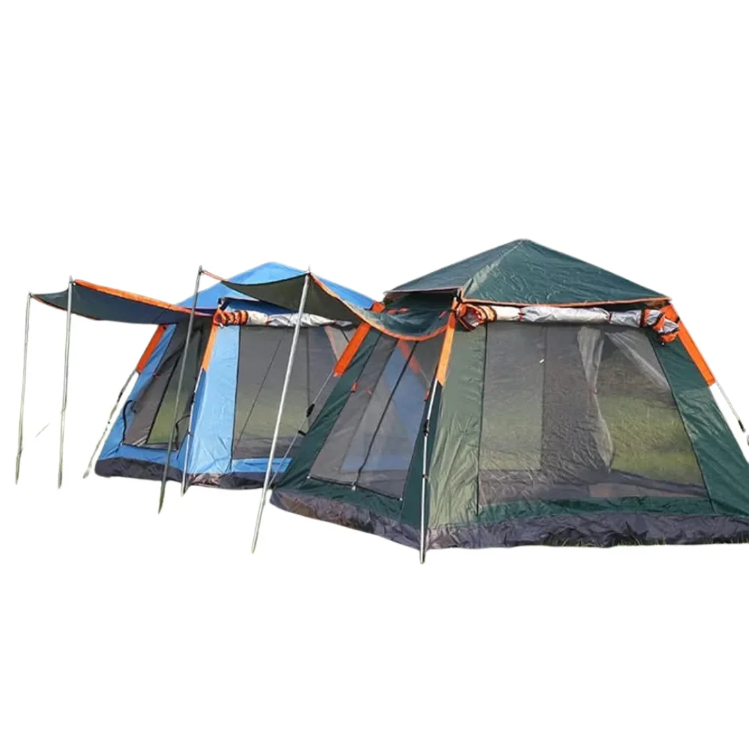 Automatic Camping Tent for 4-8 Persons, Family Pop Up Tent with Canopy, Outdoor Waterproof Family Camping Tent, Foldable Big Sized Camping Tent