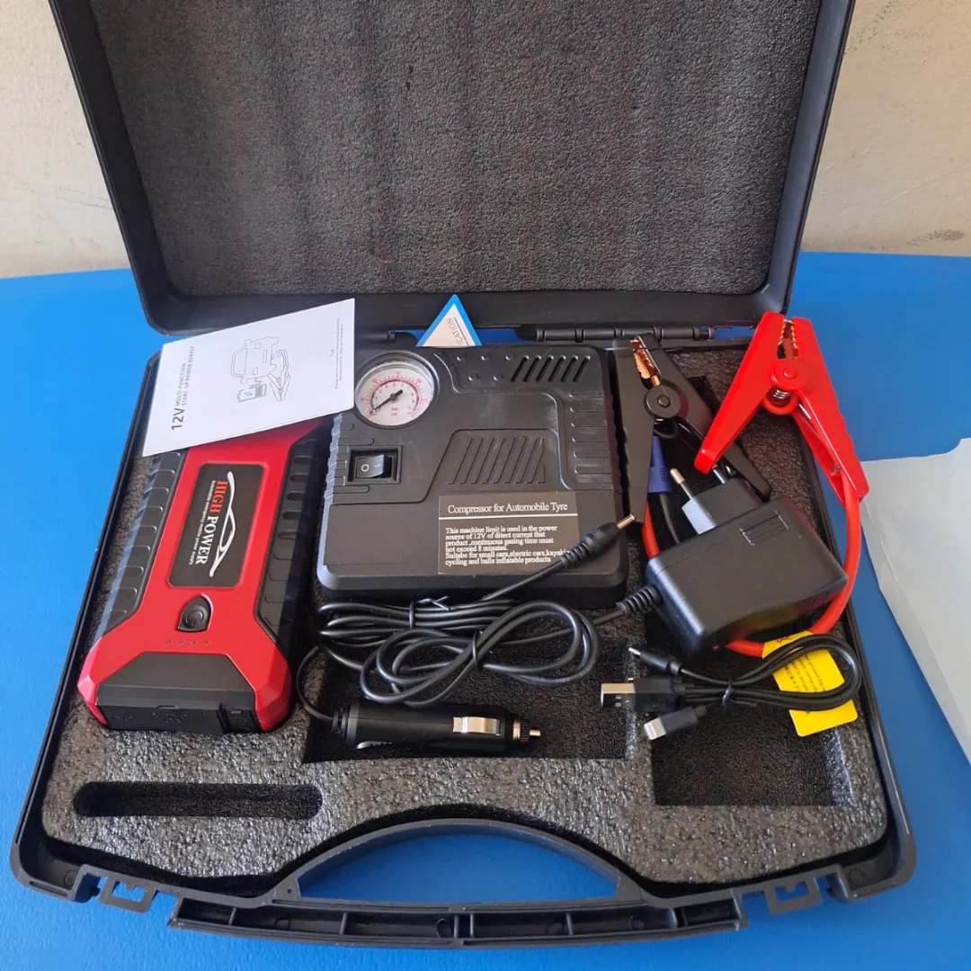 12V Portable Car Jump Starter Kit With Accessories