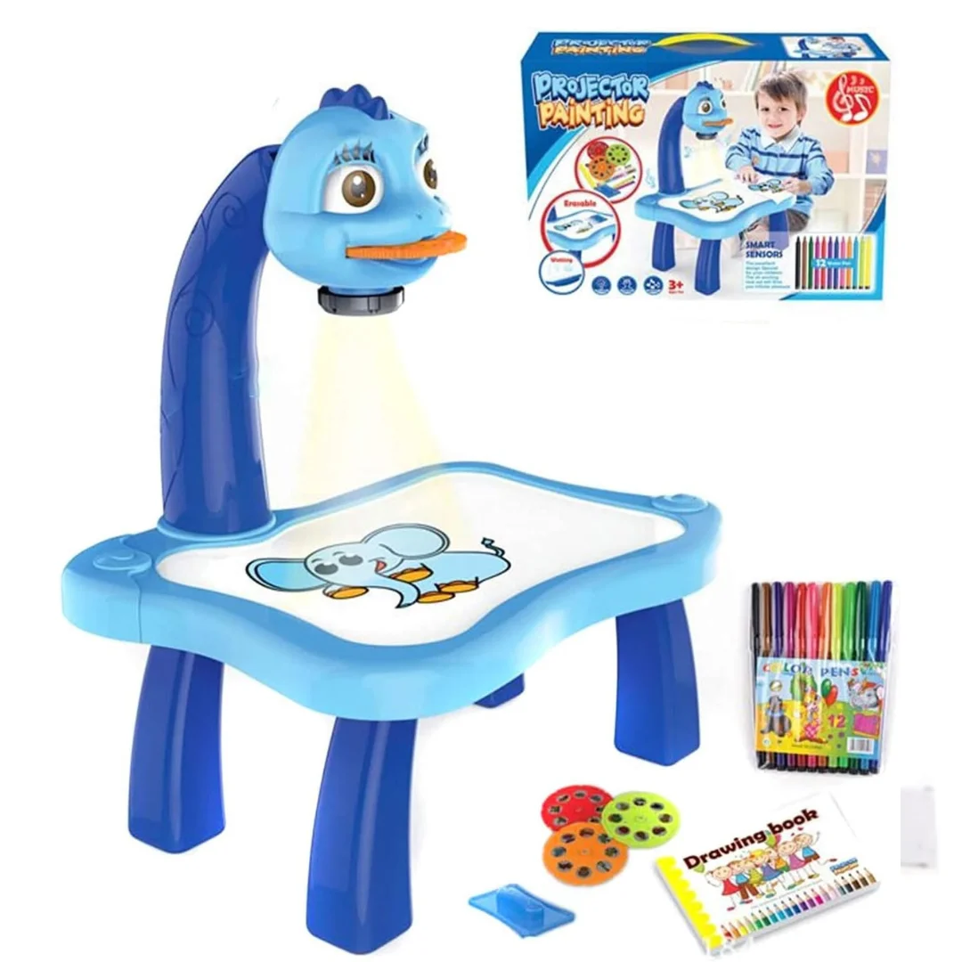 Kids Drawing Projector with Light & Music,Childrens Trace and Draw Projector Table, Children Projection Drawing Board, Child Learning Desk with Smart Projector for Toddlers, Early Education Toys Drawing Board for 3+ -  Early Education & Learning Toys and Equipment