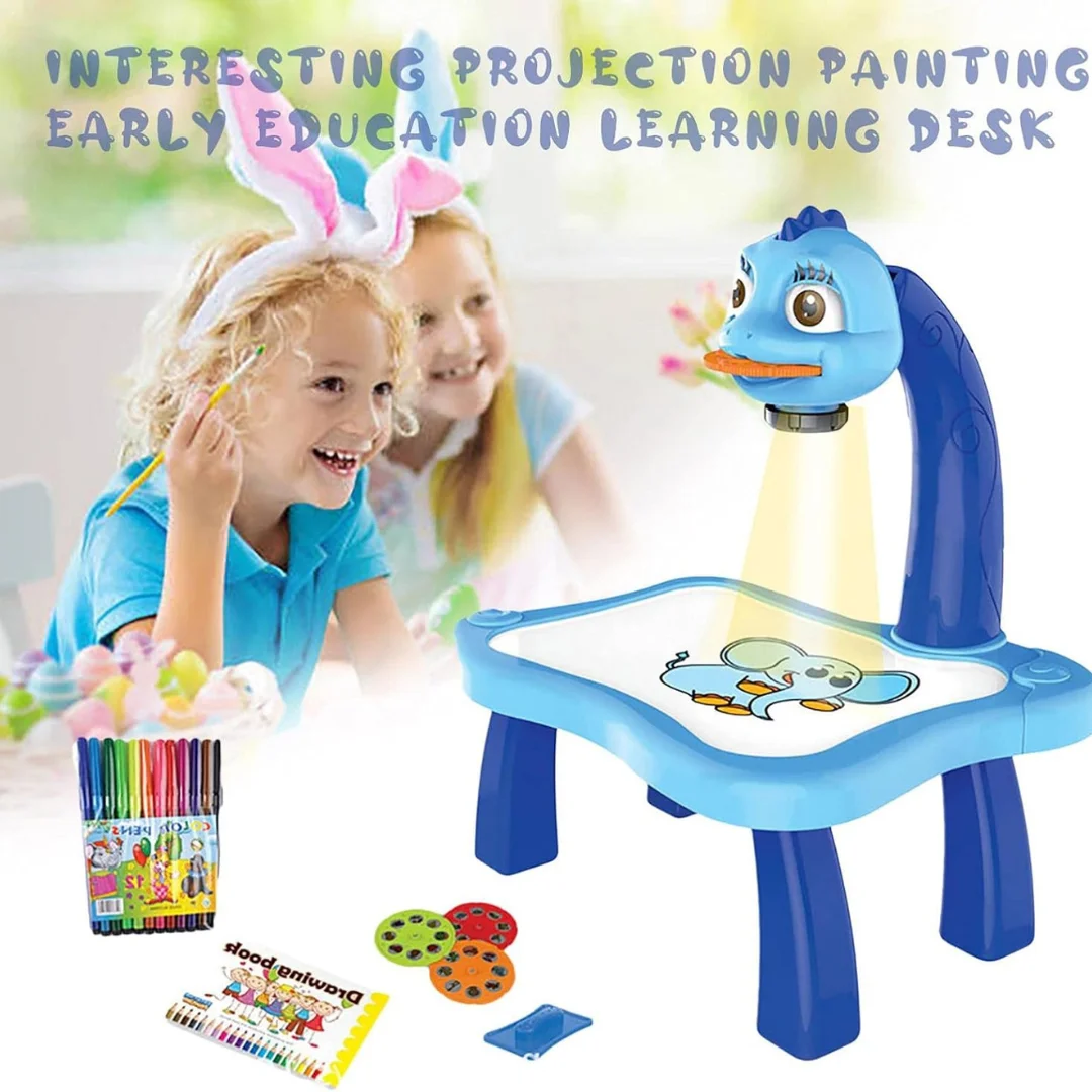 Kids Drawing Projector with Light & Music,Childrens Trace and Draw Projector Table, Children Projection Drawing Board, Child Learning Desk with Smart Projector for Toddlers, Early Education Toys Drawing Board for 3+ -  Early Education & Learning Toys and Equipment