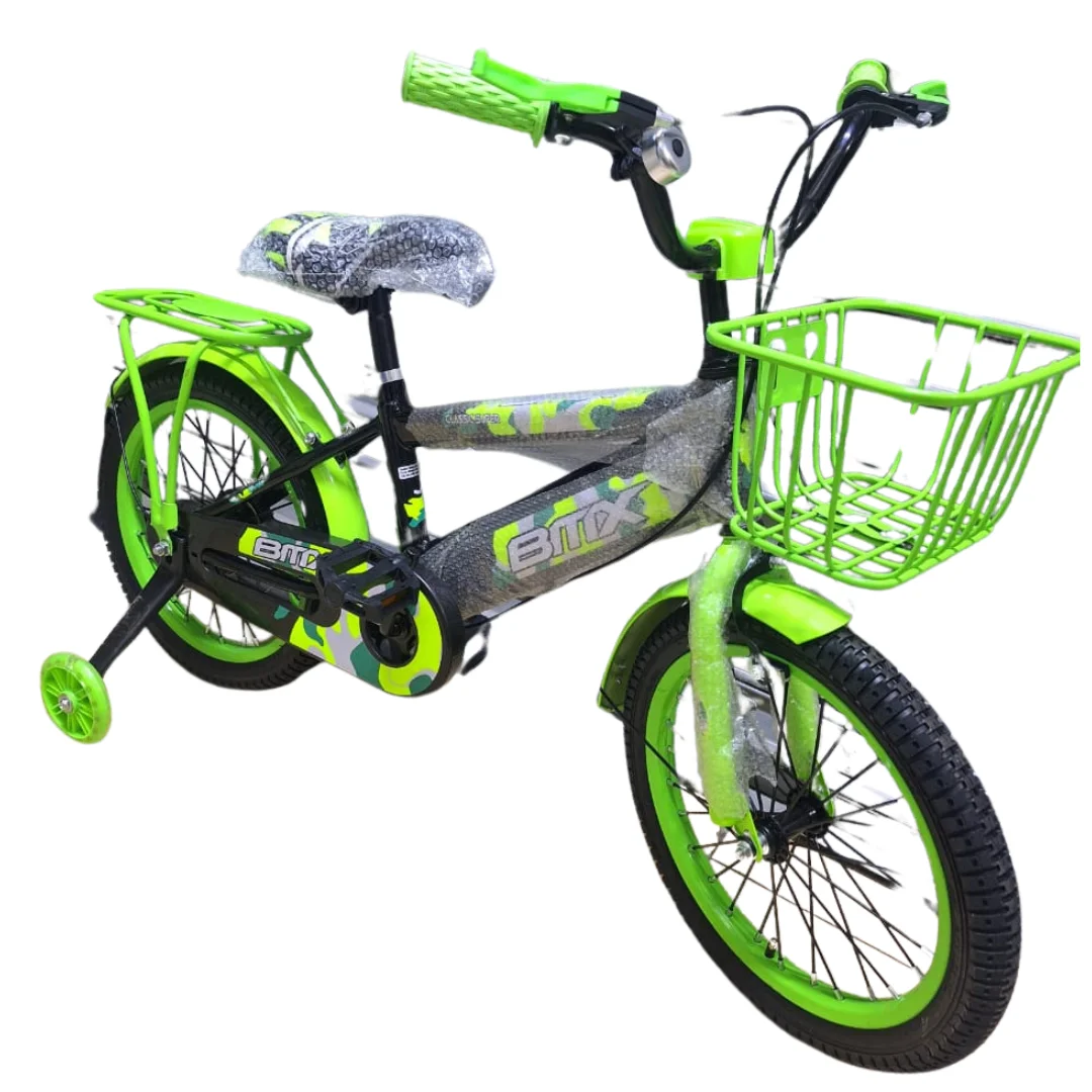 Green BMX Bicycle for Kids (Sizes 12, 16 & 20)