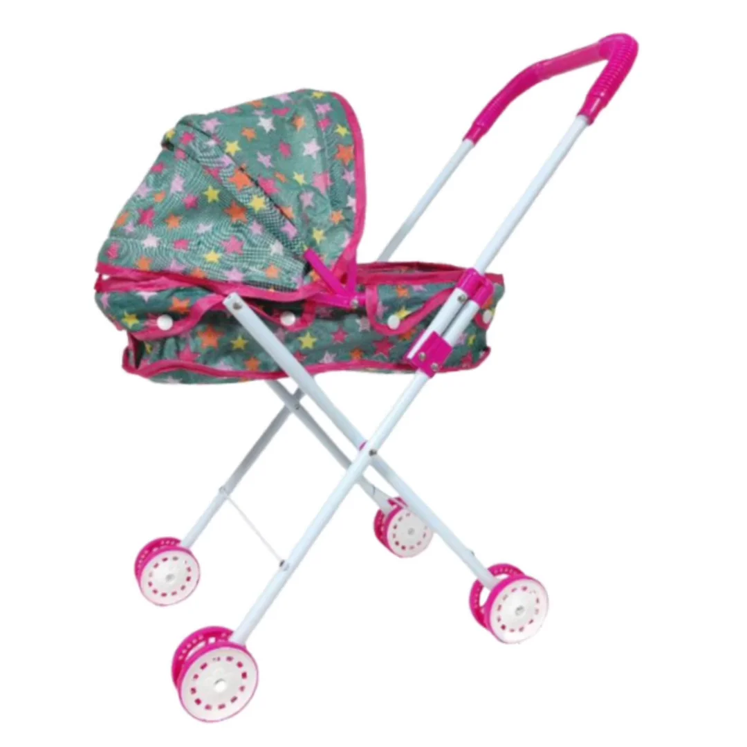 Foldable Baby Doll Stroller Girls Pretend Play Stroller for Toddlers and Kids - Stroller Accessory for Dolls, Pushchair Toy for Outside Role Play (3+ Year Old) | Pretend Play Doll Pram for Girls