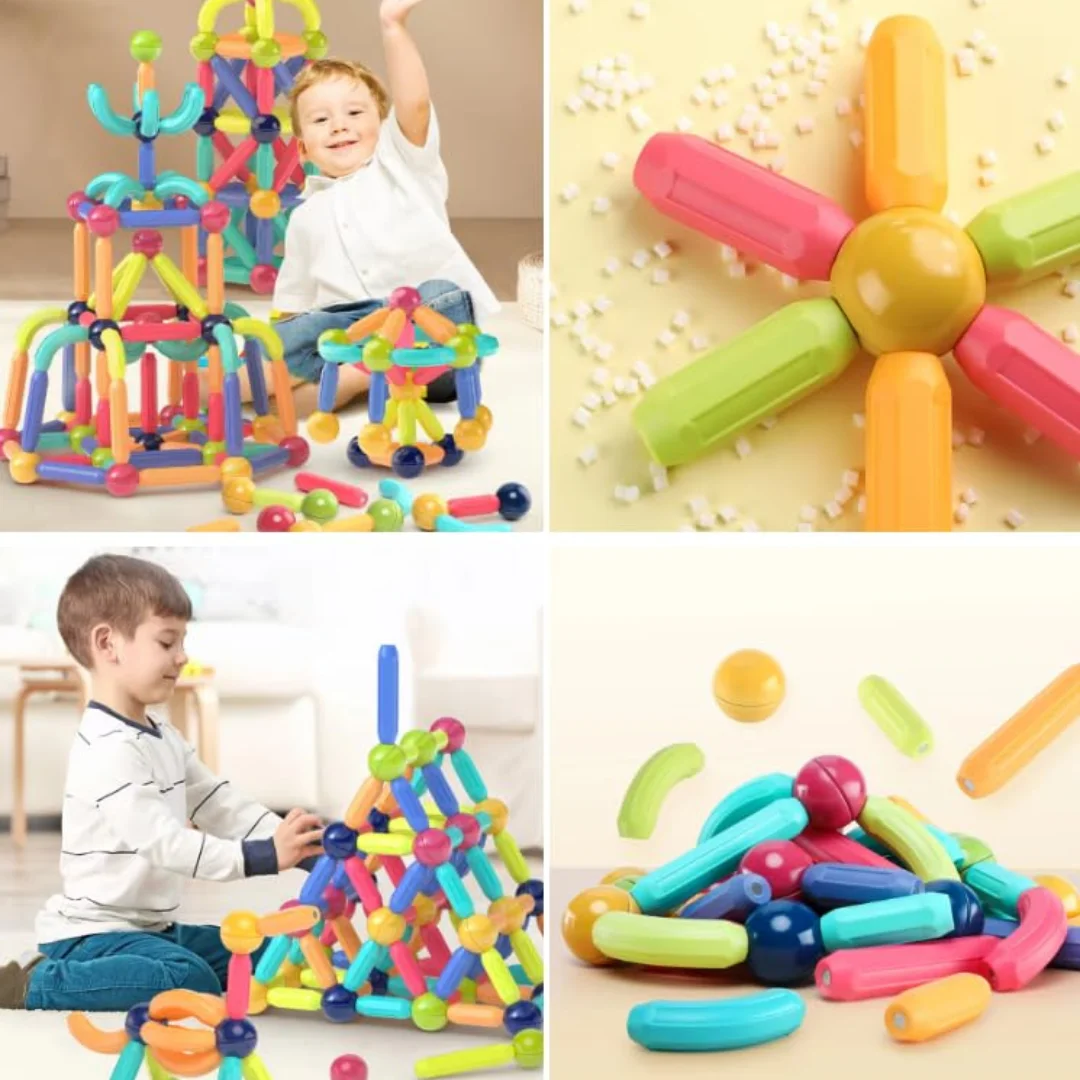 Magnetic Sticks Building Toy Set for Kids – STEM Learning, Creativity & Brain Development Toy