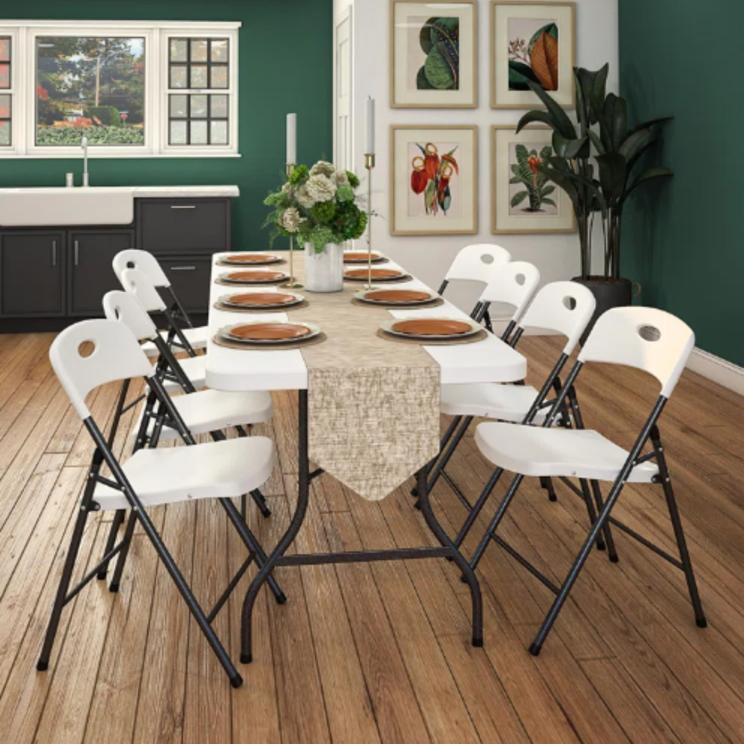 Heavy duty frame detail of 6ft foldable party table