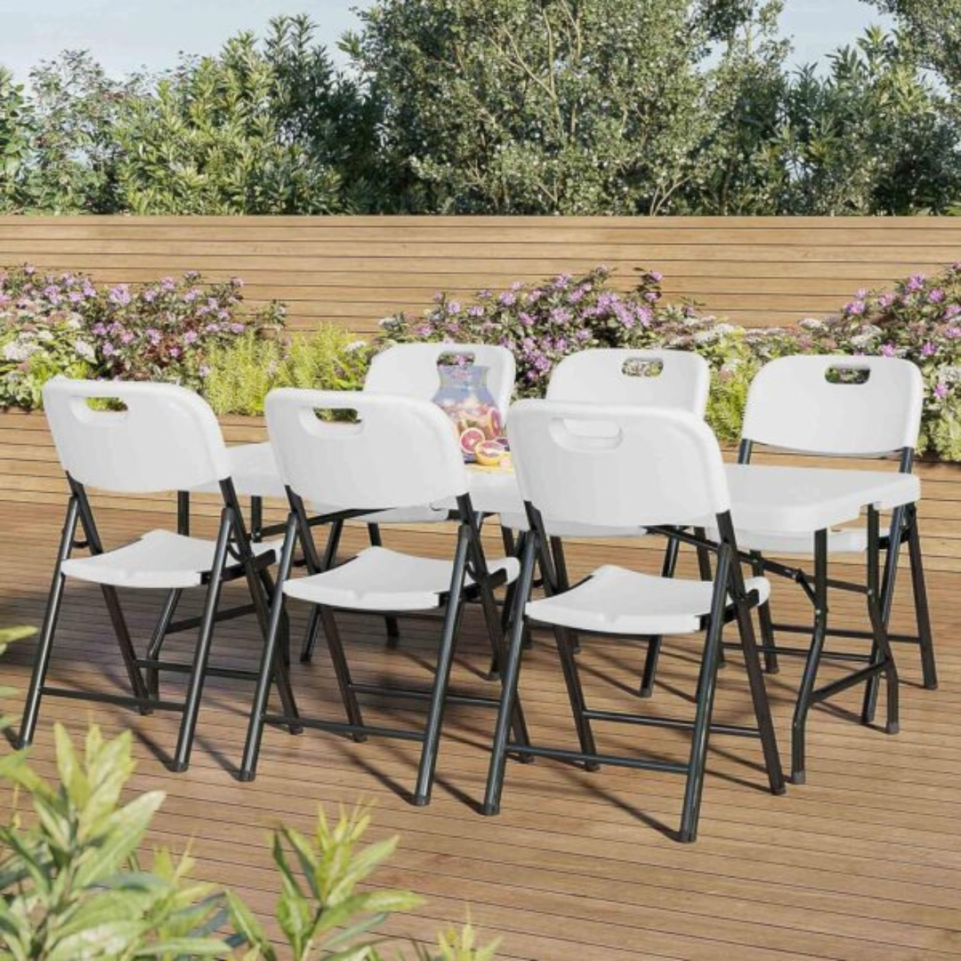 1.8m outdoor plastic folding table weatherproof and durable